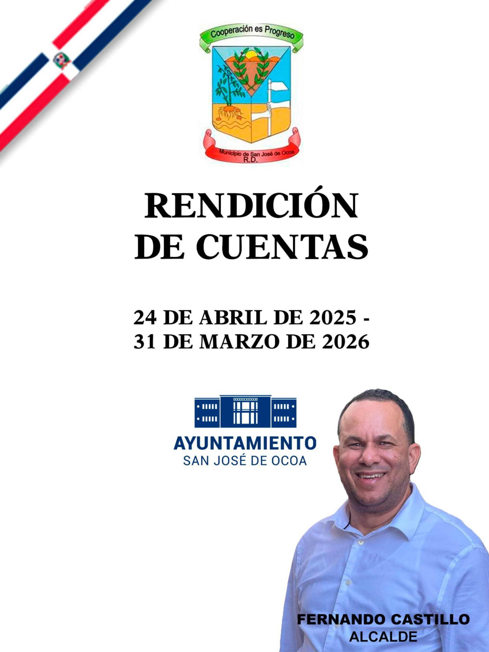 Disponible el informe de rendición de cuentas del segundo año de gestión del alcalde Fernando