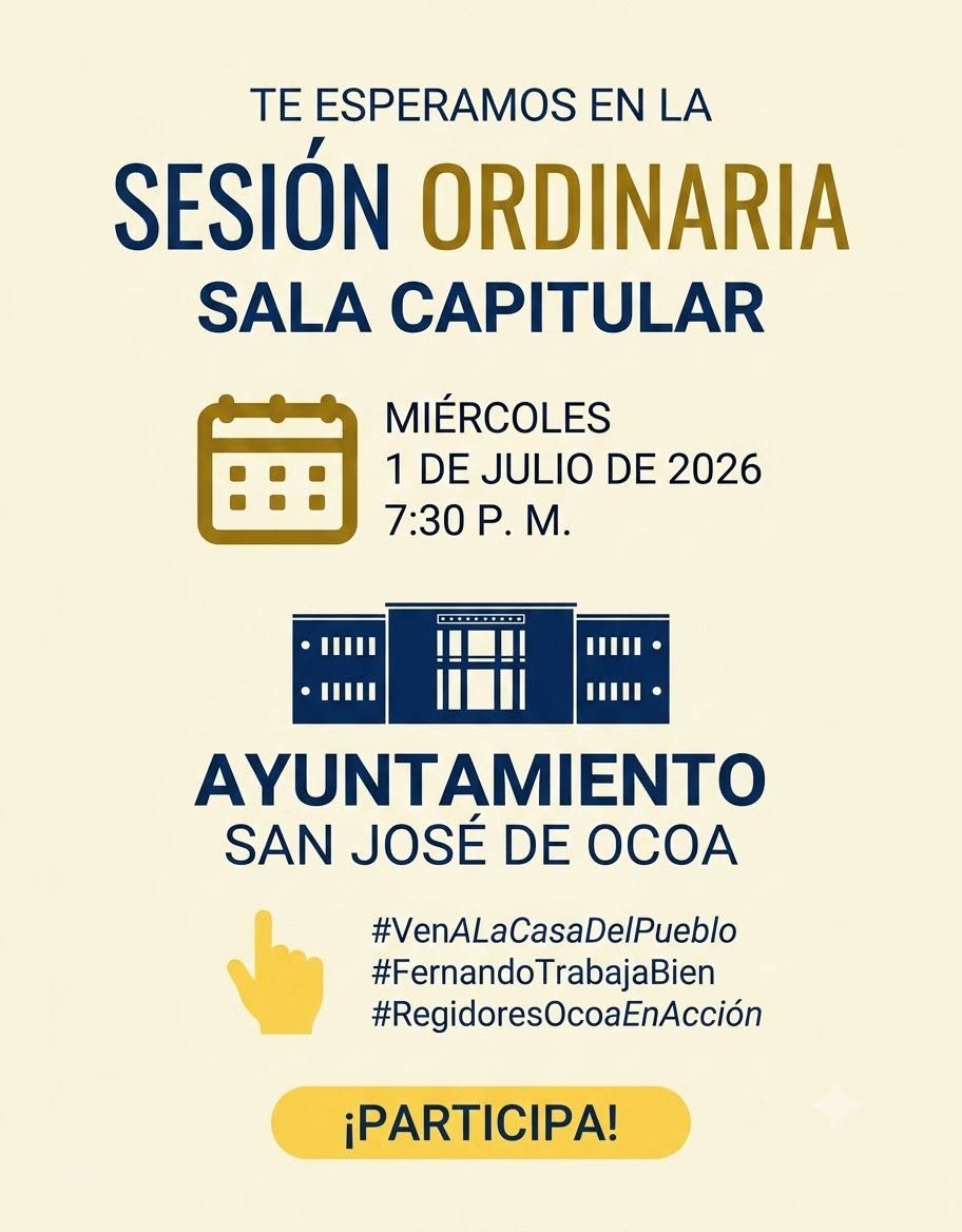 AVISO IMPORTANTE: SESIÓN ORDINARIA